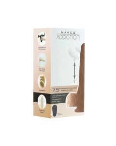 Naked Addiction The Freak 7.5" Rotating & Thrusting Vibrating Dong - Ivory